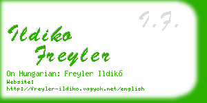 ildiko freyler business card