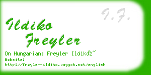 ildiko freyler business card